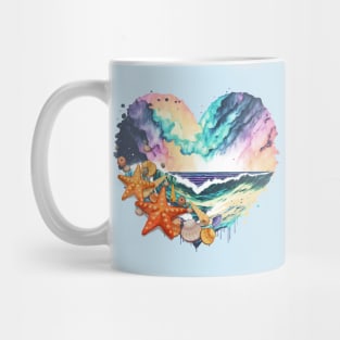Beauty of marine life and let the waves, ocean, Big wave, blue, sea, surf, surfer, water Mug